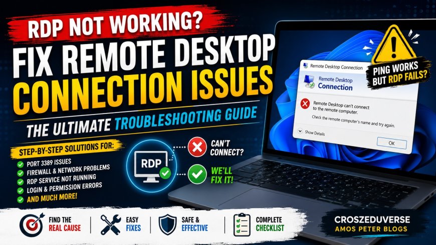 RDP Not Working? Complete Remote Desktop Troubleshooting Guide for Windows 10 & 11 (2026)